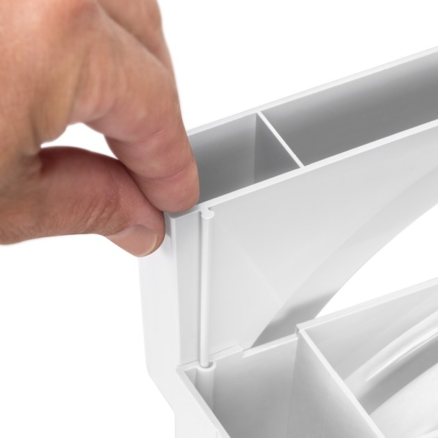 Emuca Organizer per piatti per mobile con capacità per 13 piatti, Tecnoplastica, Bianco