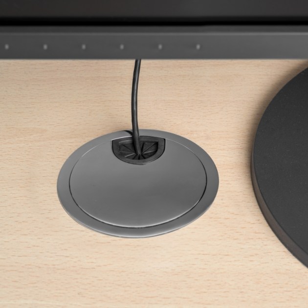 Emuca Passacavi circolare, D. 80 mm, a incasso, Zama, Cromo, 7 u.