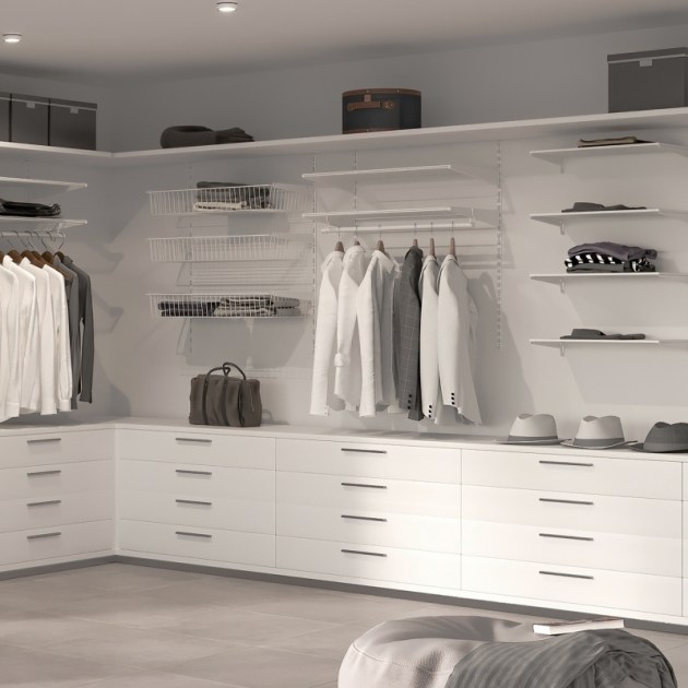 Emuca Piastre di montaggio a parete Jagmet e staffe per mensole, 380, Verniciato bianco, Acciaio, 1 kit