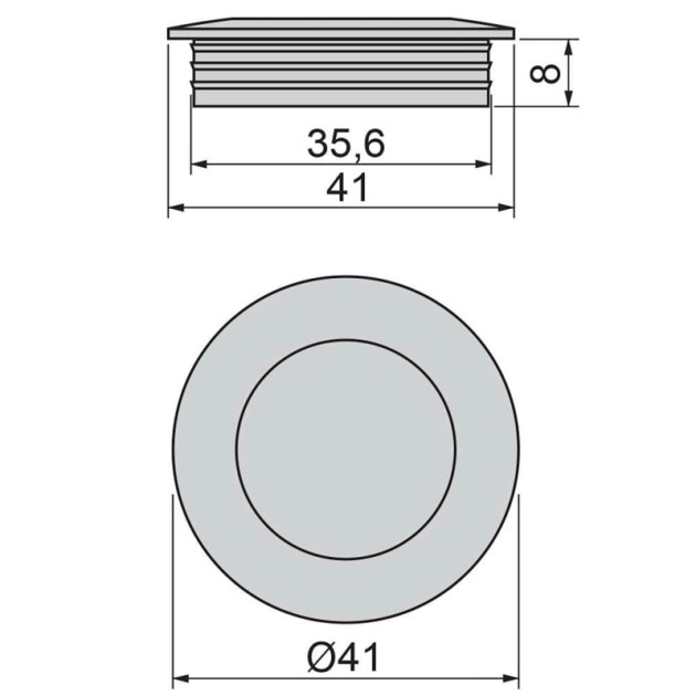 Emuca Pomolo per mobile Oregon, Ø 41, Zama, Nichel satinato, 1 lotto di 25 unità