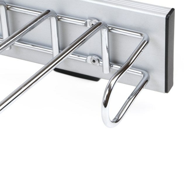 Emuca Porta pantaloni Self montaggio laterale per armadio, Mano destra, Cromato brillo