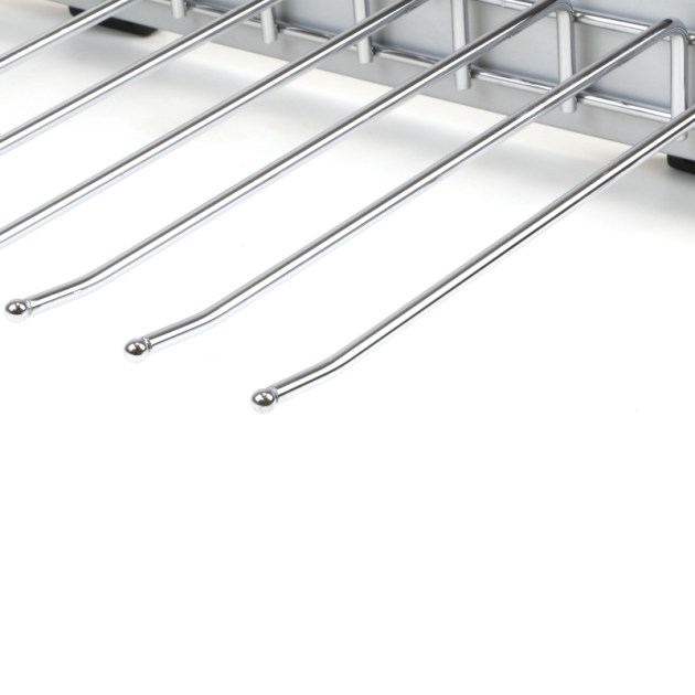 Emuca Porta pantaloni Self montaggio laterale per armadio, Mano sinistra, Cromato brillo