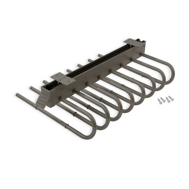 Emuca Portapantaloni estraibile, Destro, Acciaio e Tecnoplastica, Titanio