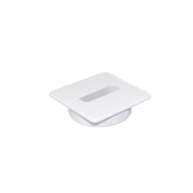 Emuca Pressacavo Plastwin per tavolo, Plastica bianca, Tecnoplastica