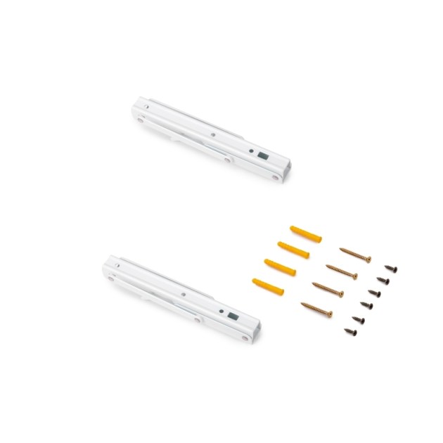 Emuca Reggipiani pieghevoli, 203mm, Verniciato bianco, Acciaio