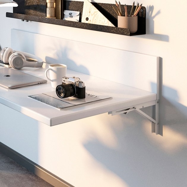 Emuca Reggipiani pieghevoli, 403mm, Verniciato bianco, Acciaio