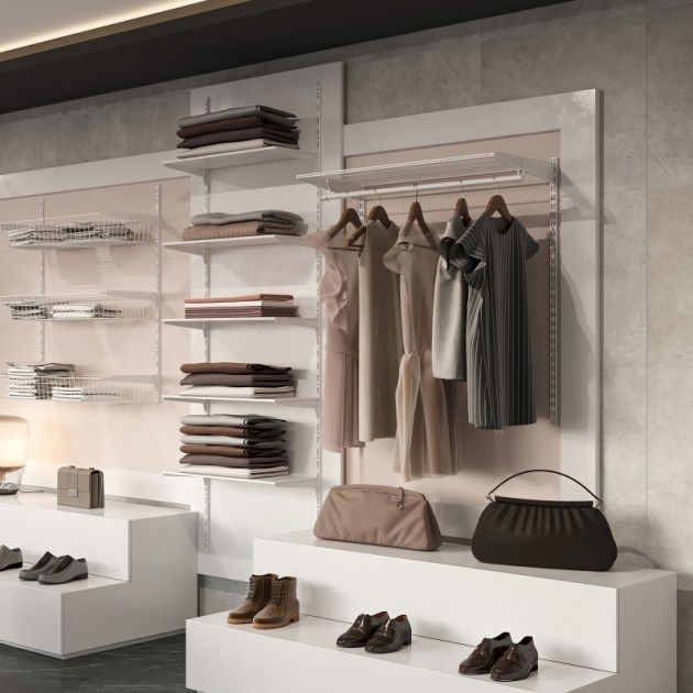 Emuca Ripiani in filo metallico e staffe Jagmet, Verniciato bianco, Acciaio, 1 kit