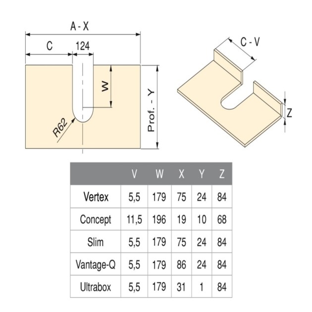 Emuca Salva sifone per cassetti del bagno, curvo, Plastica, Grigio, 10 u.