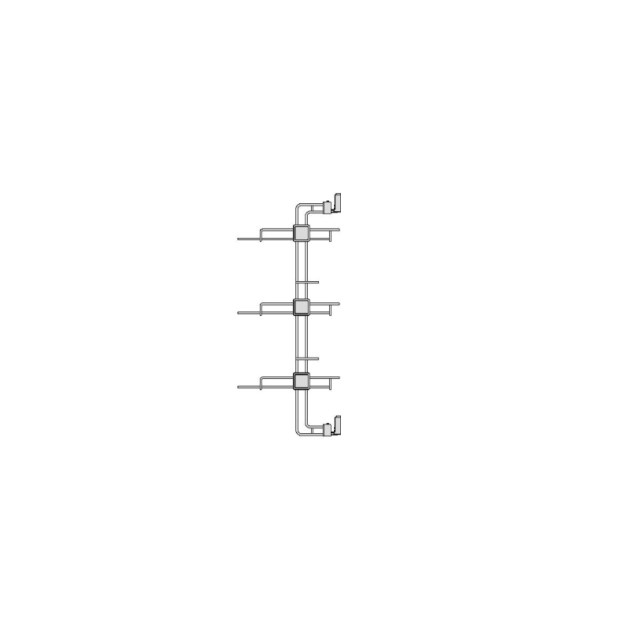 Emuca Scarpiera laterale estraibile per armadi e cabine armadio Hack, Destra, Color pietra testurizzato, Acciaio
