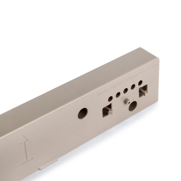 Emuca Set di distanziali laterali per telaio Hack, Plastica grigio pietra, Tecnoplasticato,