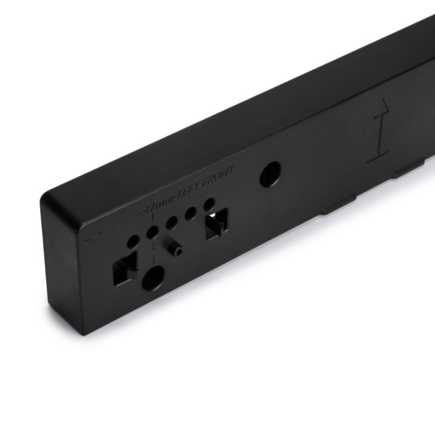 Emuca Set di distanziali laterali per telaio Hack, Plastica nera, Tecnoplasticato,