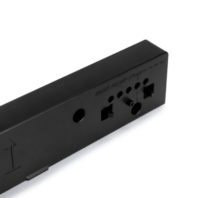 Emuca Set di distanziali laterali per telaio Hack, Plastica nera, Tecnoplasticato,