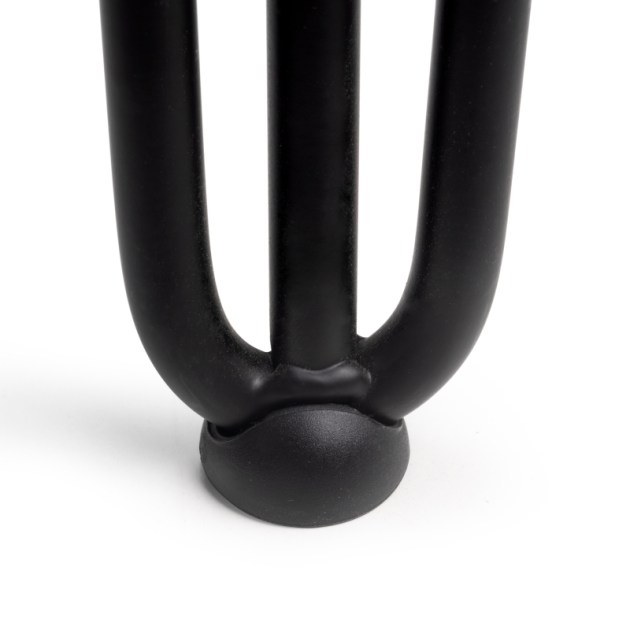 Emuca Set di gambe Hairpin di 3 bastoncini per tavolo, 710, Verniciato nero, Acciaio