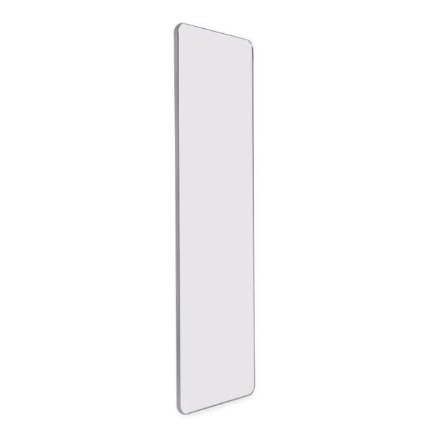 Emuca Specchio estraibile per interno dell'armadio Quartz, con rotazione 180°, 1.000x300mm, Alluminio, vetro e acciaio, Titanio