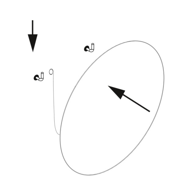 Emuca Specchio Zeus con illuminazione LED decorativa e cornice nera, diametro 80 cm, 12 W, Alluminio e Vetro, 1 u.