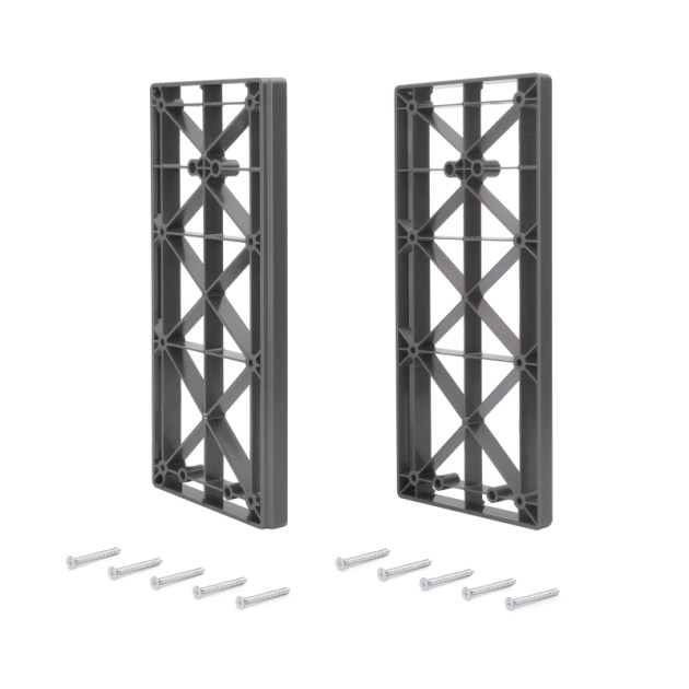 Emuca Spessore laterale per appendiabiti per armadio Sway, Tecnoplastica, Titanio