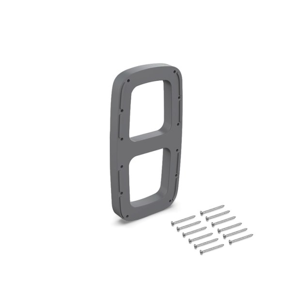 Emuca Spessore laterale per appendiabiti per armadio Sling, Plastica titaneo, Tecnoplastica