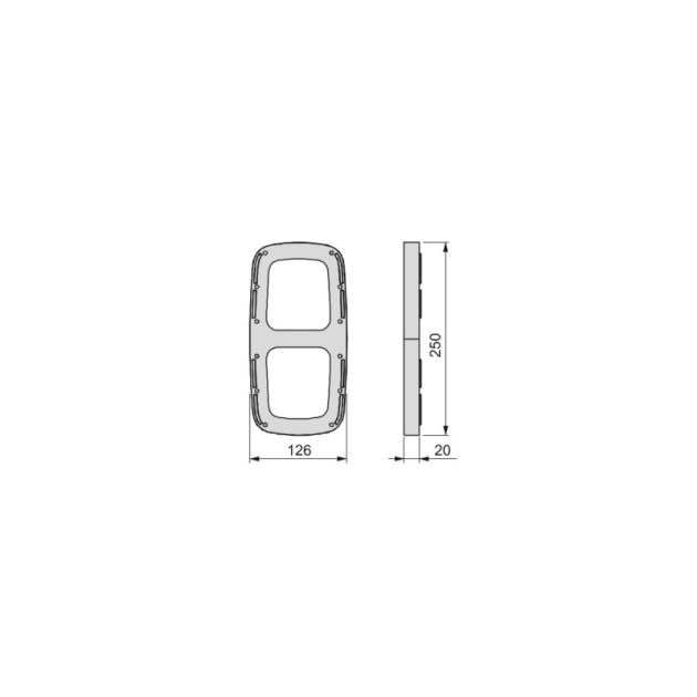 Emuca Spessore laterale per appendiabiti per armadio Sling, Plastica titaneo, Tecnoplastica