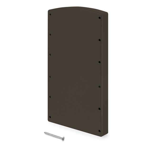 Emuca Spessore laterale per appendiabiti per armadio Hang, Verniciato moka, Tecnoplastica