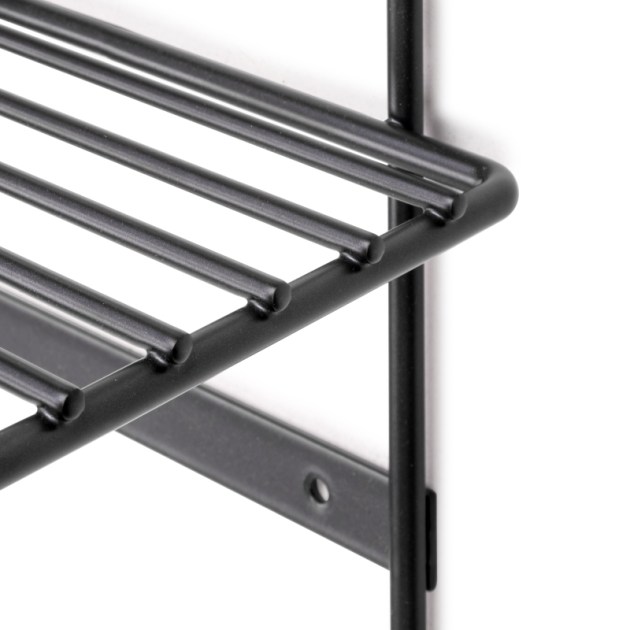 Emuca Supporto per ferro e asse da stiro per lavanderia, Acciaio, Grigio antracite