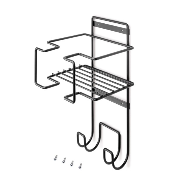 Emuca Supporto per ferro e asse da stiro per lavanderia, Acciaio, Grigio antracite