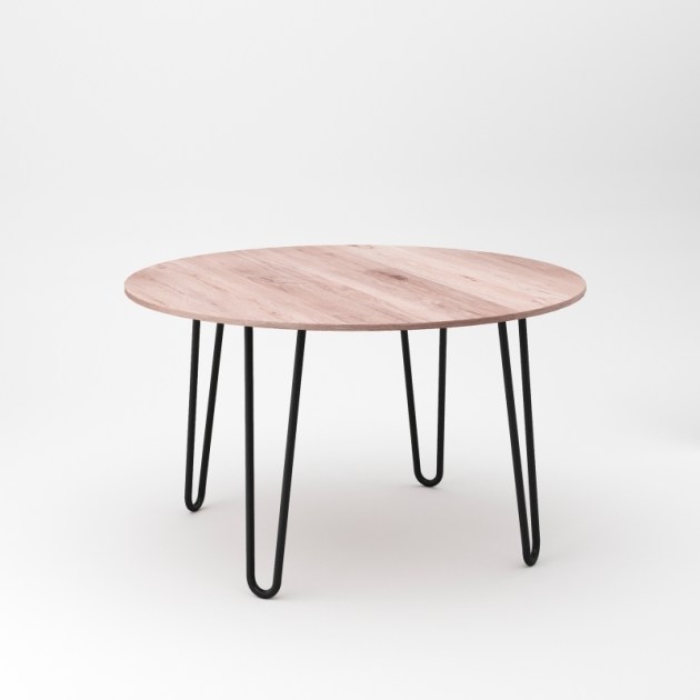 Emuca Hairpin Set di gambe a 2 aste per tavolo, 400, Verniciato nero, Acciaio