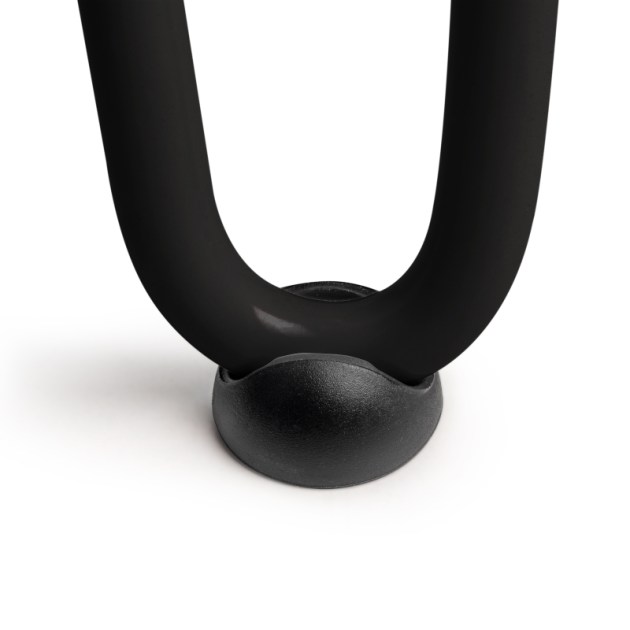 Emuca Hairpin Set di gambe a 2 aste per tavolo, 400, Verniciato nero, Acciaio
