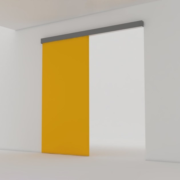 Emuca Sistema Railway per ante scorrevoli sospese in legno con chiusura soft., 80, Anodizzato opaco, Alluminio