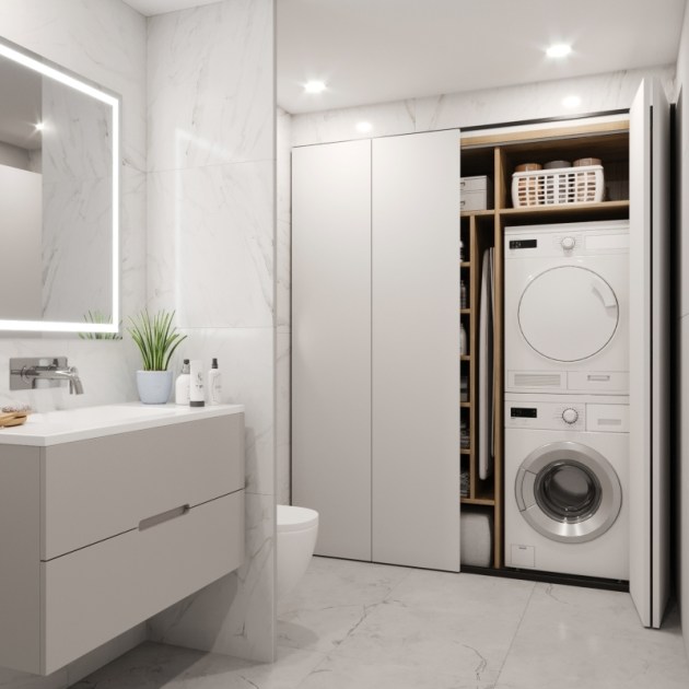 Emuca Sistema Twofold in formato kit per 2 ante scorrevoli in legno pensili e pieghevoli con chiusura ammortizzata., con guida inferiore, Anodizzato opaco