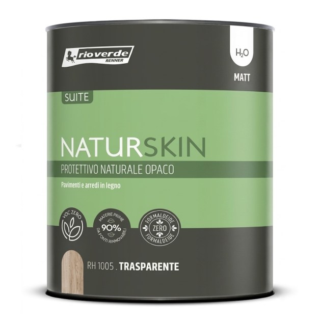 Finitura Protettiva Trasparente Opaco per interno ad acqua NaturSkin RH1005 Rio Verde Renner