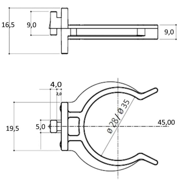 Gancio Per Zoccolo Cucina e Sottolavello in PVC
