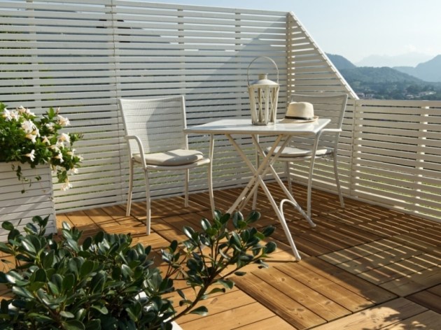 Frangivista delux 180x170 bianco - Grigliati e fioriere - ESTERNI DA VIVERE