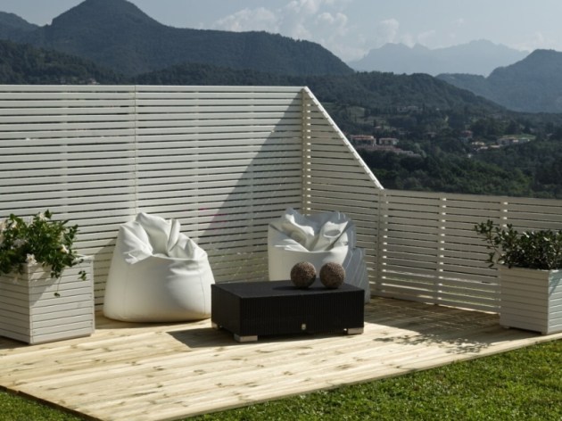 Frangivista delux 180x170 bianco - Grigliati e fioriere - ESTERNI DA VIVERE