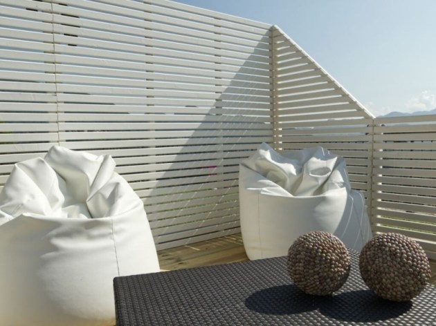 Frangivista delux 180x170 bianco - Grigliati e fioriere - ESTERNI DA VIVERE