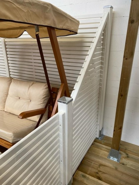 Frangivista delux 180x87 bianco - Grigliati e fioriere - ESTERNI DA VIVERE