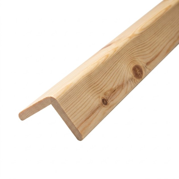 Coprispigolo in Pino grezzo 45 x 45 x 3000 mm