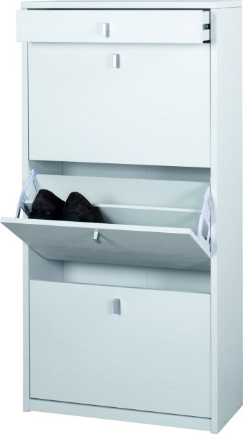 Sarmog Scarpiera 3 ante 1 cassetto p29 kit cod. Sk567k Bianco fiammato Bianco fiammato