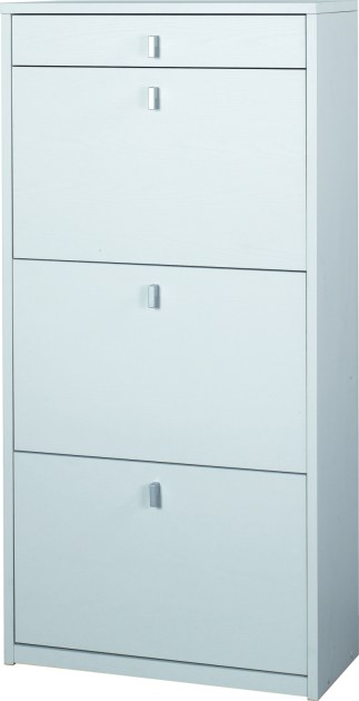 Sarmog Scarpiera 3 ante 1 cassetto p29 kit cod. Sk567k Bianco fiammato Bianco fiammato