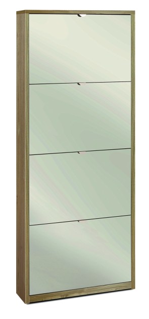 Sarmog Scarpiera 4 ante specchio p18 kit cod. Sk554spk Noce stelvio Specchio naturale