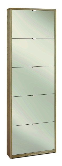 Sarmog Scarpiera 5 ante specchio p18 kit cod. Sk555spk Noce stelvio Specchio naturale