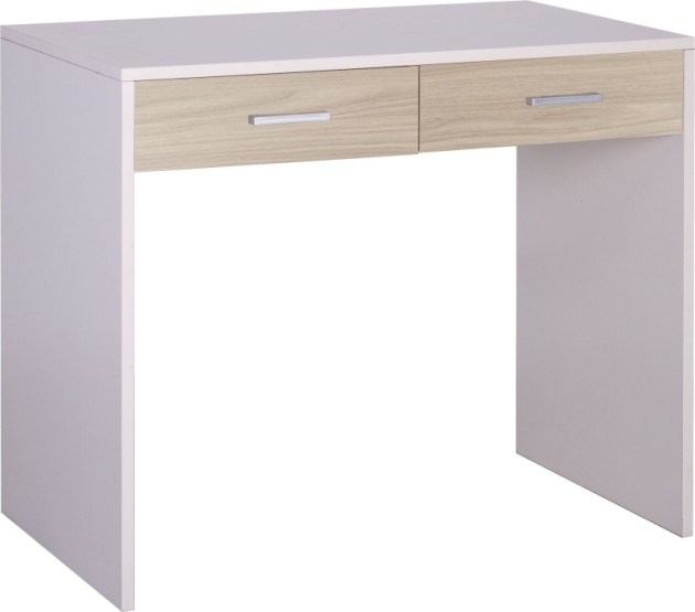 Sarmog Scrivania 2 cassetti l90 in kit cod. 718k Bianco fiammato Olmo chiaro