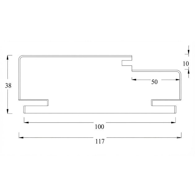Stipite per Porte in Legno di Noce Tanganika Naturale mm 40 x 120 x 2170